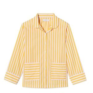 LAKE Yellow Striped Pajama Top Size XS